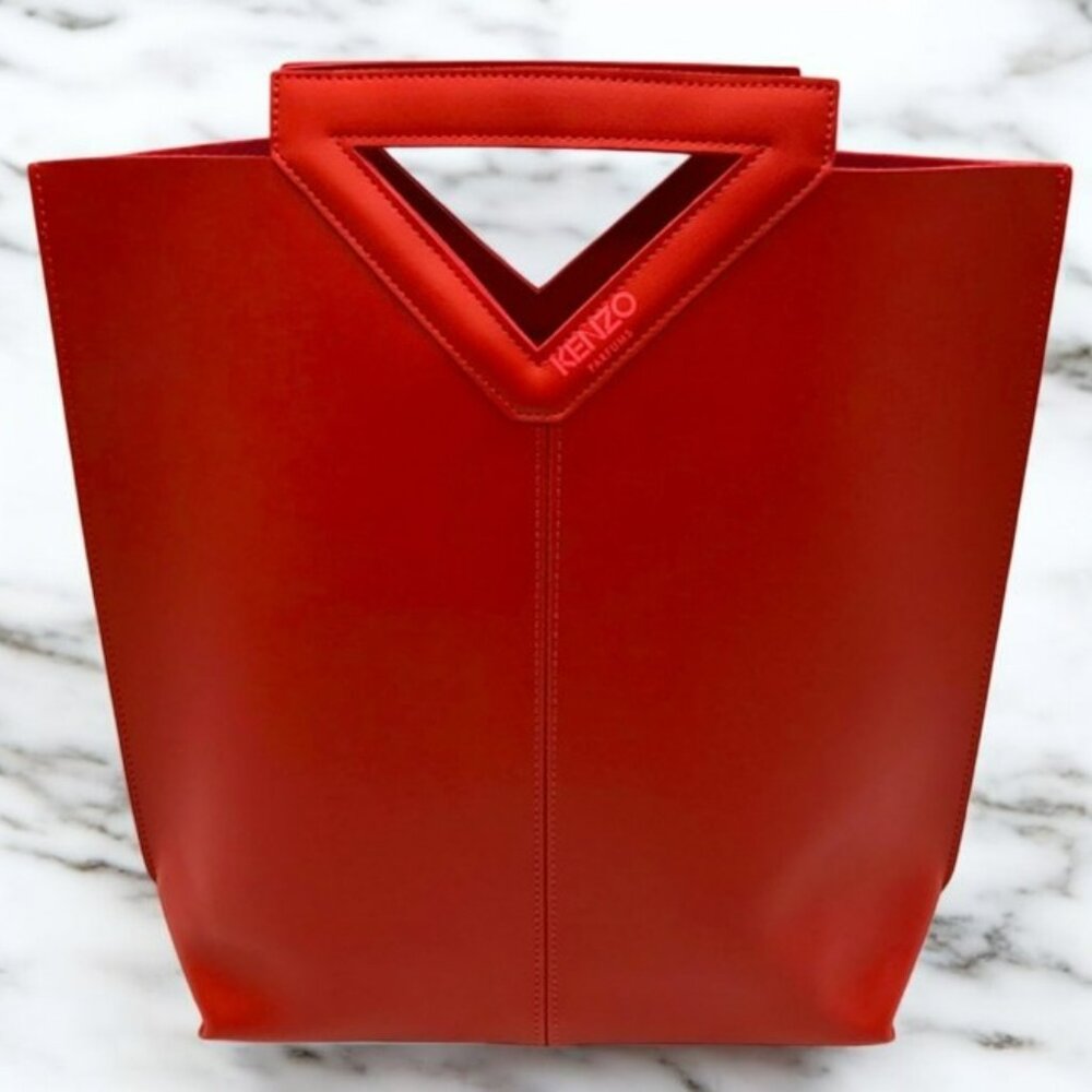 KENZO Red Tote Handbag Beautiful NWT - Picture 1 of 7